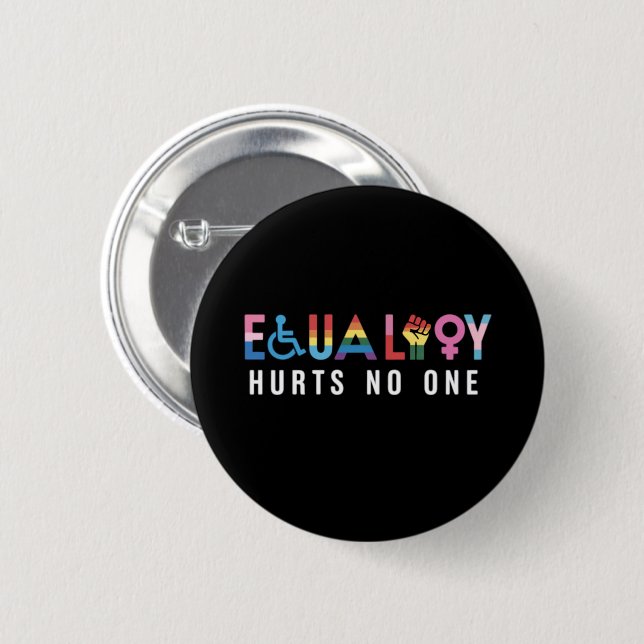 Lgbt Equality Hurts No One Pride Human Rights 6 Cm Round Badge (Front & Back)