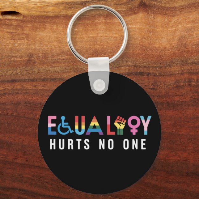 Lgbt Equality Hurts No One Pride Human Rights Key Ring (Front)