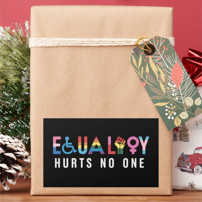 Lgbt Equality Hurts No One Pride Human Rights Rectangular Sticker (Holiday)