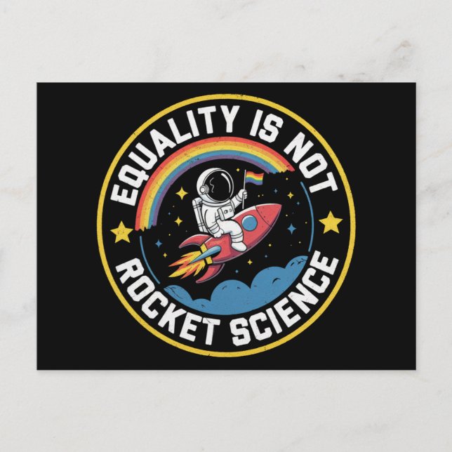 Lgbt Equality Not Rocket Science Pride Ally  Postcard (Front)