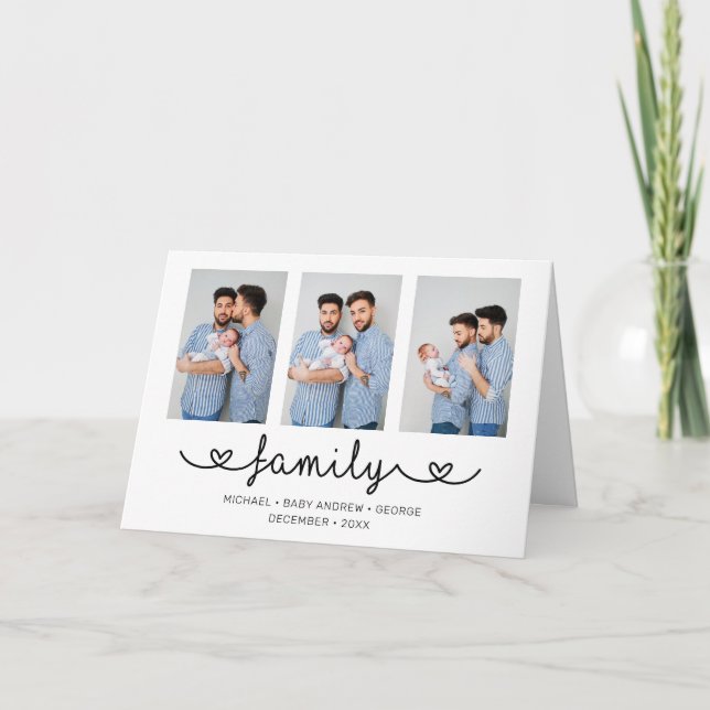 LGBT Family Photo Template Personalised Holidays (Front)