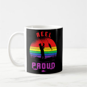 Lgbt Fishing Reel Proud Gay Angler Retro Queer Pri Coffee Mug