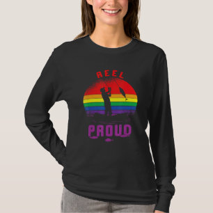 Lgbt Fishing Reel Proud Gay Angler Retro Queer Pri T-Shirt