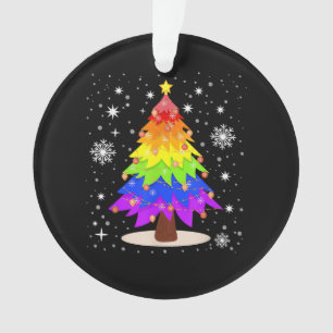 LGBT Flag Christmas Tree Merry Christmas Gay LGBT  Ornament