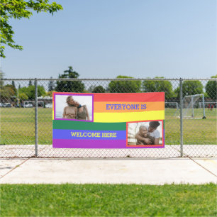 LGBT Flag Custom Photo  Banner