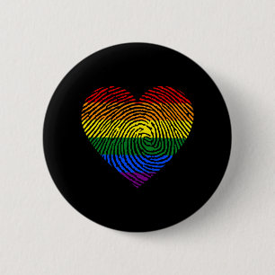 LGBT Flag Fingerprint Proud LGBT Pride Gifts 6 Cm Round Badge
