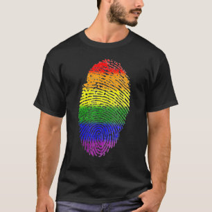Lgbt Flag Fingerprint Proud Lgbt Pride T-Shirt