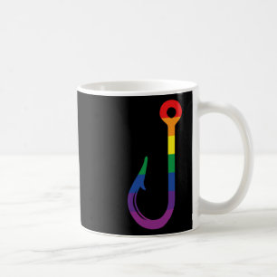 Lgbt Flag Fishing Hook Gay Angler Queer Pride Rain Coffee Mug