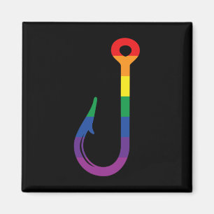 Lgbt Flag Fishing Hook Gay Angler Queer Pride Rain Magnet