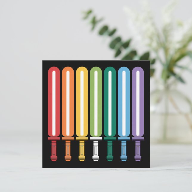 LGBT Flag Gay Pride  Invitation (Standing Front)