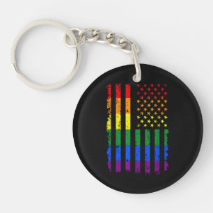 LGBT Flag Gay Pride Month Transgender Key Ring