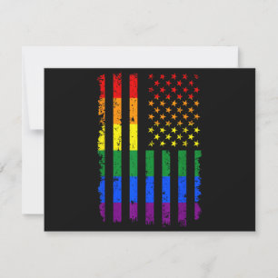 LGBT Flag Gay Pride Month Transgender Thank You Card