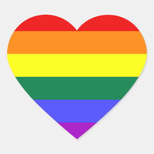 LGBT Flag Heart Sticker