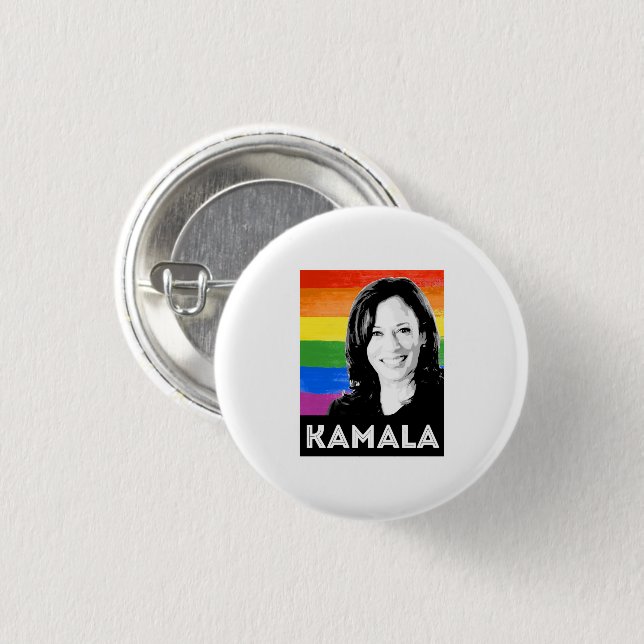 LGBT Flag - KAMALA HARRIS 2020 3 Cm Round Badge (Front & Back)