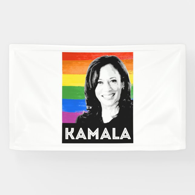LGBT Flag - KAMALA HARRIS 2020 Banner (Horizontal)