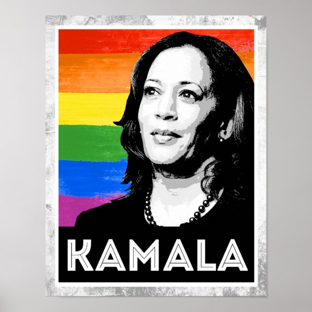 LGBT Flag - KAMALA HARRIS 2020 Poster (Front)