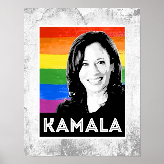 LGBT Flag - KAMALA HARRIS 2020 Poster (Front)