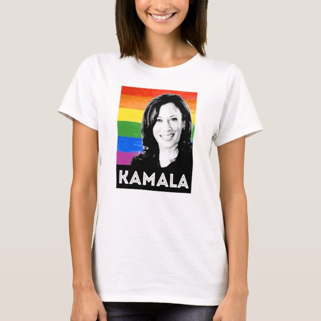 LGBT Flag - KAMALA HARRIS 2020 T-Shirt (Front)