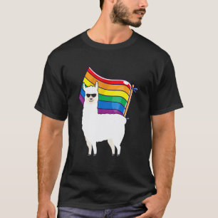 Lgbt Flag Llama Gay Lesbian Resist Men T-Shirt