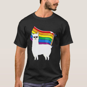 LGBT Flag Llama Gay Lesbian Resist Men Women T-Shirt