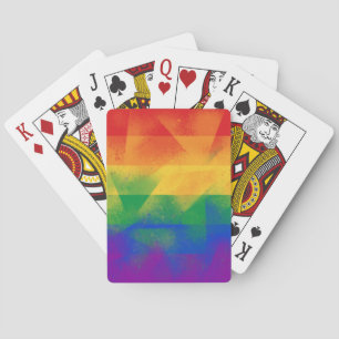 LGBT Flag Modern Abstract design Playing Cards