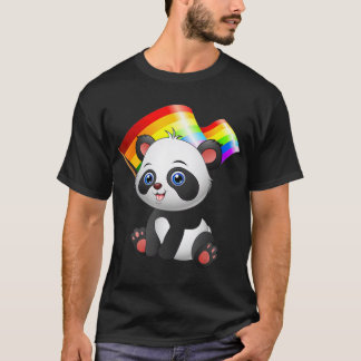 LGBT Flag  Panda Bear Gay Lesbian Men Women Gift T-Shirt