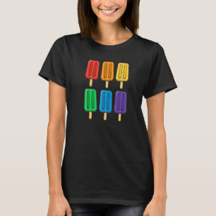 Lgbt Flag Popsicles 4th Of July Gay Subtle Pride M T-Shirt