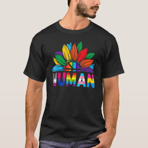 Lgbt Flag Rainbow Lesbian Gay Pride Month Sunflowe T-Shirt