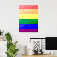 LGBT flag rainbow lines geometric mesh pattern