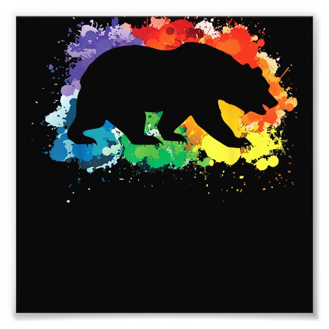 LGBT Flag Rainbow Pride Happy Valentines Day  Photo Print (Front)