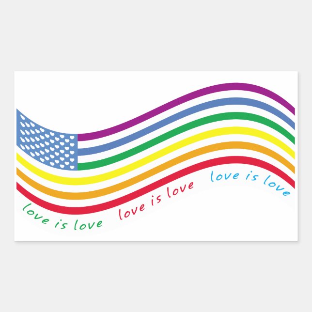 LGBT flag Rectangular Sticker (Front)