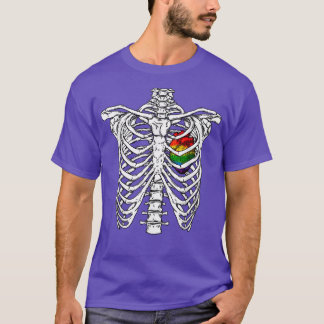 LGBT Flag Skeleton Rainbow Heart Skeleton LGBTQ Ga T-Shirt