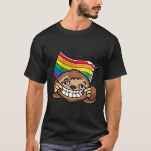 Lgbt Flag T Shirt Sloth Gay Lesbian Resist Men Wom