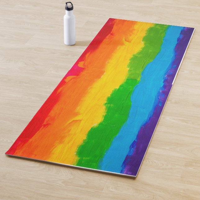 LGBT flag Yoga Mat (In Situ)