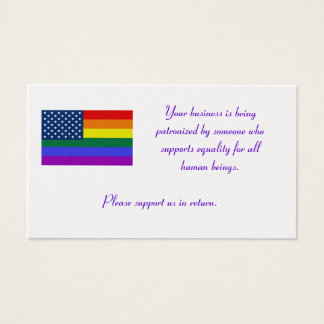 LGBT Flag, Your business is being patronised by...