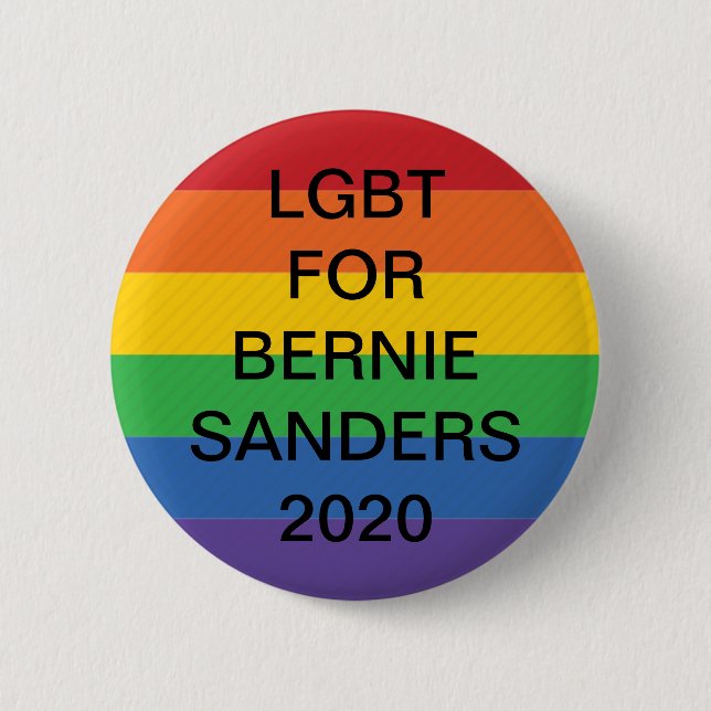 LGBT for Bernie Sanders 2020 Button (Front)