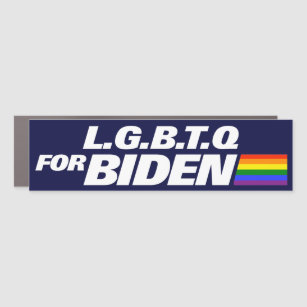 LGBT For Biden 2024 Bumper Car Magnet