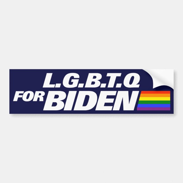 LGBT For Biden 2024 Bumper Sticker (Front)