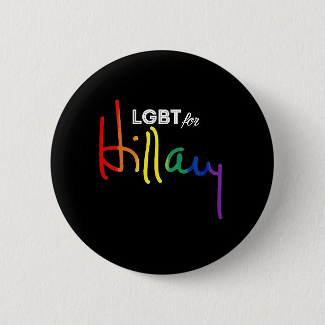 LGBT for Hillary Clinton 6 Cm Round Badge (Front)