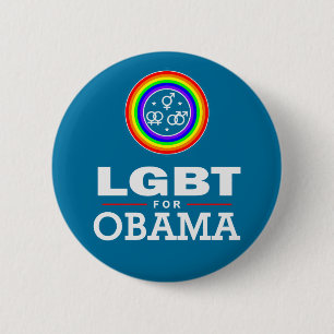 LGBT for OBAMA 6 Cm Round Badge