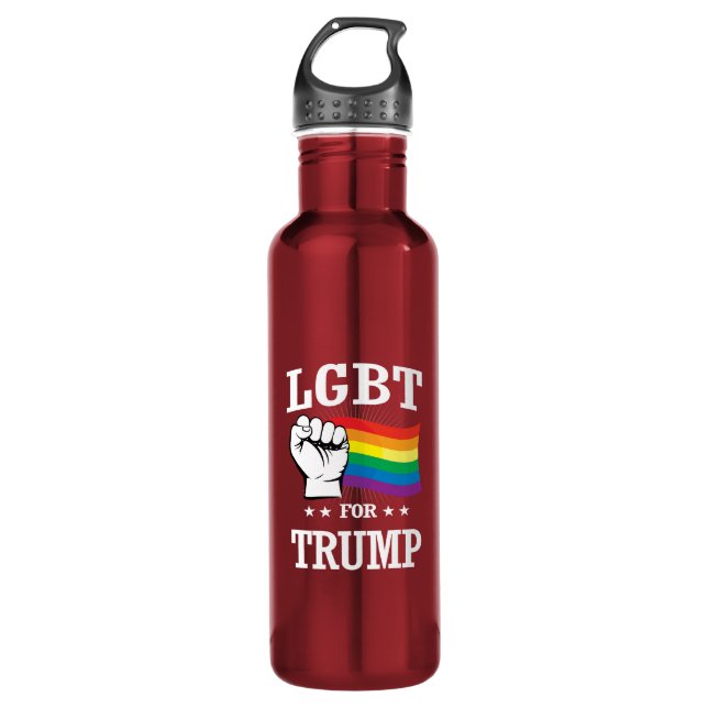 LGBT FOR TRUMP 710 ML WATER BOTTLE (Front)