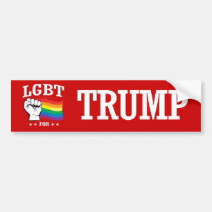 LGBT FOR TRUMP BUMPER STICKER