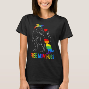 LGBT Free Mum Hugs Dinosaur Rex Mamasaurus Ally Ra T-Shirt