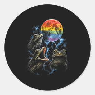 Lgbt frog bootleg bisexual lesbian gay classic round sticker