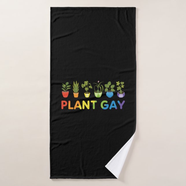 LGBT Funny Plant Gay Gardener Bath Towel (Bath Towel)