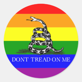LGBT Gadsden Classic Round Sticker