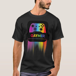 LGBT Gamer Gaymer T  Gay Pride Rainbow Gamepad T-Shirt