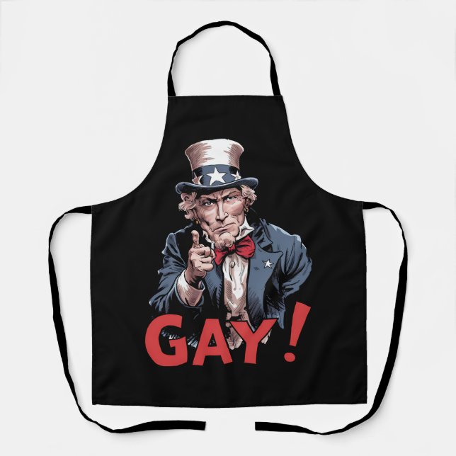 LGBT Gay Ally Pride Month Funny Apron (Front)
