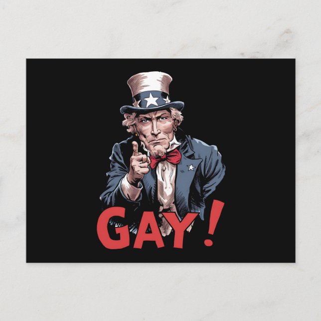 LGBT Gay Ally Pride Month Funny Postcard (Front)