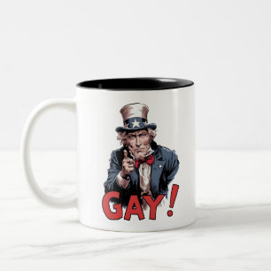 LGBT Gay Ally Pride Month Funny Two-Tone Coffee Mug